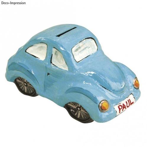 Spaarpot auto papiermaché 16, 5x8, 5x9cm, papiermachú, Hobby en Vrije tijd, Knutselen, Nieuw, Ophalen of Verzenden