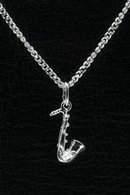 Zilveren Saxofoon ketting hanger - klein, Sieraden, Tassen en Uiterlijk, Verzenden, Nieuw