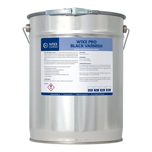 Wixx PRO Black Varnish Zwart 10L, Doe-het-zelf en Verbouw, Verf, Beits en Lak, Verf, Zwart, Nieuw, 5 tot 10 liter, Verzenden