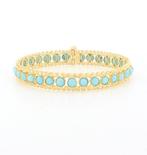 Armband - 18 karaat Geel goud -  15.00ct. tw. Turquoise