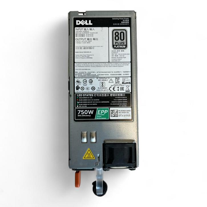Dell 750W Power Supply 80 Plus Platinum voor 13de en 14de, Computers en Software, Interne voedingen, Refurbished, Ophalen of Verzenden