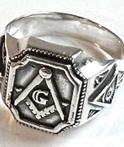 925 Sterling Silver Freemasons Ring Zilver - Ring