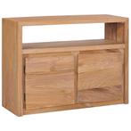 Dressoir Teakhout 80cm | Retourdeal | 35% Korting!, Huis en Inrichting, Rustic, Teakhout, Nieuw, 25 tot 50 cm