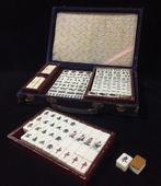 Japanese - Beeld, Japanese Vintage Mahjong Tiles / Bamboo -