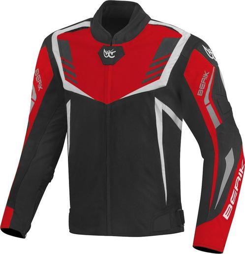 Berik Toronto Zwart Rood Wit Waterdichte Textiele Motorjas, Motoren, Kleding | Motorkleding, Heren, Nieuw met kaartje, Jas | textiel