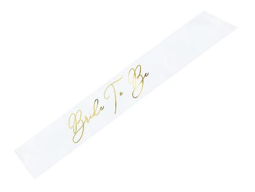 Bride To Be Sjerp Wit/Goud, Kleding | Dames, Carnavalskleding en Feestkleding, Nieuw, Ophalen of Verzenden
