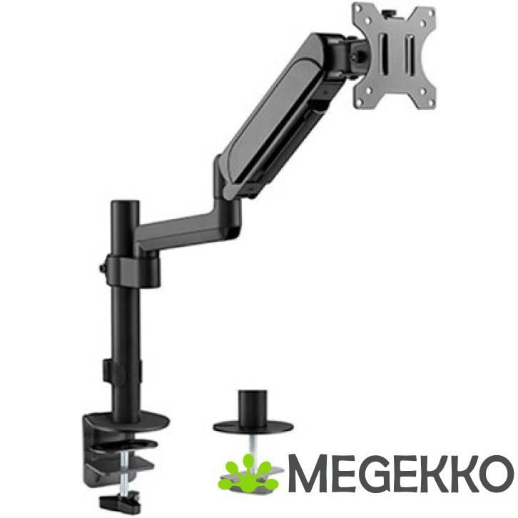 Gembird Bureausteun Single Monitor Arm Zwart, Computers en Software, Monitoren, Nieuw, Verzenden