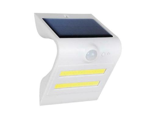 Solar LED Buitenlamp - 0.8 Watt - Schemer + bewegingssensor, Tuin en Terras, Buitenverlichting, Bewegingssensor, Waterbestendig