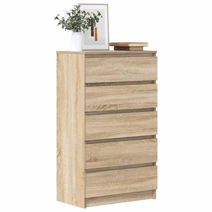 vidaXL Ladekast 60x36x103 cm bewerkt hout sonoma, Huis en Inrichting, Kasten | Buffetkasten, 25 tot 50 cm, Nieuw, Overige houtsoorten