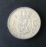 2 Zilveren Guldens 1954, Postzegels en Munten, Munten | Nederland, Zilver, 1 gulden, Koningin Juliana, Losse munt