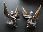 sculptuur, 2 große gotische Engel / Cherubim - 40 cm - hard