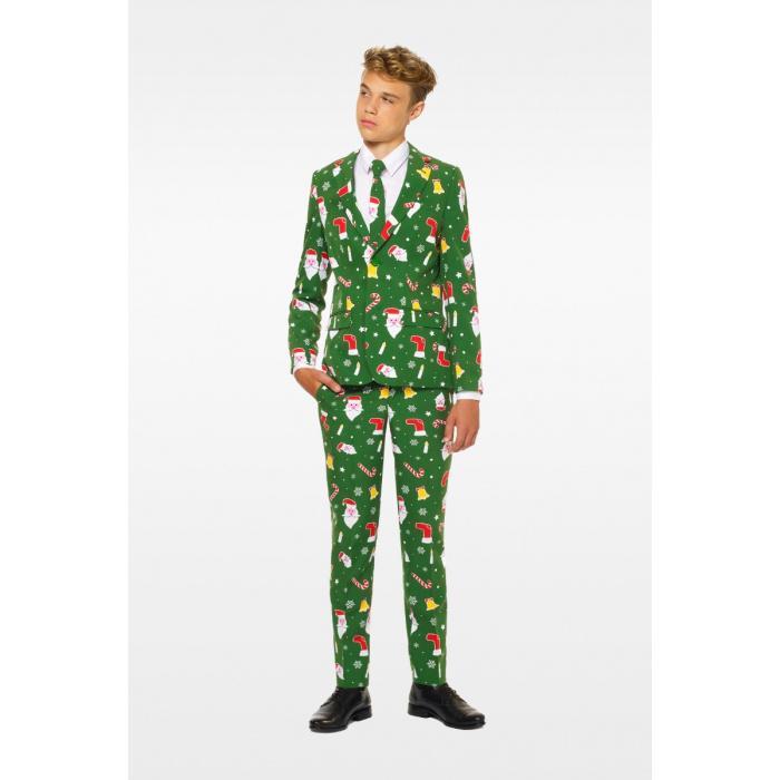 Oppersuit Maatpak Jongens Santaboss Groen, Kleding | Heren, Carnavalskleding en Feestkleding, Nieuw, Ophalen of Verzenden