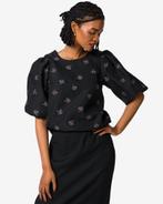 HEMA Dames top Dawn crinkle bloemen zwart, Kleding | Dames, Overige Dameskleding, Verzenden, Nieuw