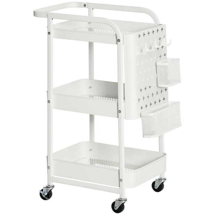 TRUUSK Rolwagen 3-verdiepingen - Keukenrek Op Wielen - Voor, Huis en Inrichting, Keuken | Keukenbenodigdheden, Nieuw, Verzenden