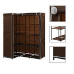 vidaXL Hoekkledingkast 130x87x169 cm bruin, Verzenden, Nieuw
