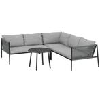 TRUUSK Tuinmeubelset Polyrattan Lounge-set Met Hoekbank Tafe, Verzenden, Nieuw