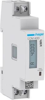 Hager ECN140D kWh-meter 1 fase 40A, Verzenden, Nieuw
