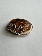 Zonder minimumprijs - Broche Zilver - Broche met Baltisch, Sieraden, Tassen en Uiterlijk, Antieke sieraden