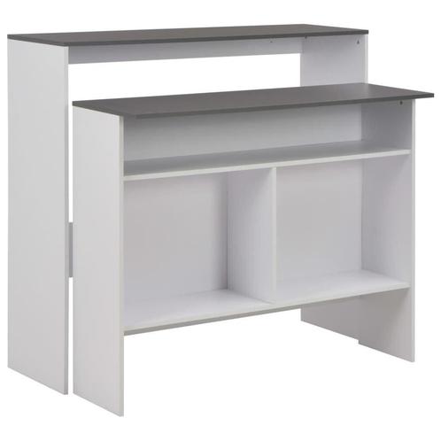 Bartafel Wit/Grijs 130cm | Retourdeal - 47% Korting!, Huis en Inrichting, Tafels | Statafels, Nieuw, Ophalen of Verzenden