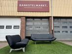 LEOLUX Tango bank relax design 3+2 zit bankstel zwart leer, Design, Rechte bank, Vierpersoons of meer, Leer