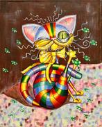 Yuliia Bohotska (XX-XXI) - Surrealist Cat, Antiek en Kunst, Kunst | Schilderijen | Klassiek