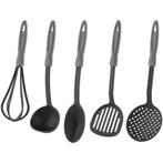 Praktyczna kookgerei set 5-delig nylon grijs, Huis en Inrichting, Keuken | Keukenbenodigdheden, Ophalen of Verzenden, Nieuw
