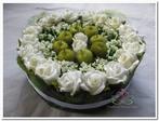 Taart Foambloemen Roos Cake Wit 15 cm, Ophalen of Verzenden, Nieuw