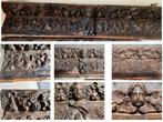 Reliëf, Rijk snijwerk met putti en wijnranken - 26 cm -
