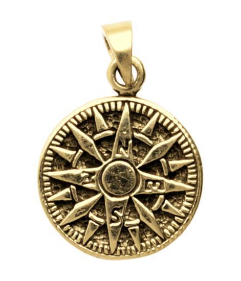 Gouden Windroos kettinghanger, Sieraden, Tassen en Uiterlijk, Kettinghangers, Verzenden