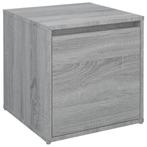 Opbergbox met lade 40,5x40x40 cm bewerkt hout grijs sonom..., Verzenden