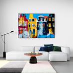 1039 - Schilderij (groot) Amsterdam in Herman Brood stijl, Oorspronkelijke maker, Verzenden, Nieuw, Schilderij
