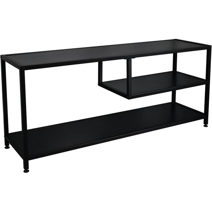 TV Meubel Livion Bravino – 120x50x33 cm – Zwart –, Huis en Inrichting, Kasten | Televisiemeubels, Nieuw, Metaal, Ophalen of Verzenden