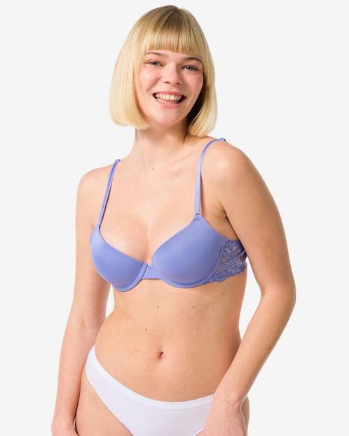 HEMA Voorgevormde push-up beugel bh blauw, Kleding | Dames, Ondergoed en Lingerie, Verzenden