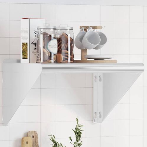 vidaXL Wandschap 50x45x31 cm roestvrijstaal zilverkleurig, Huis en Inrichting, Woonaccessoires | Wandplanken en Boekenplanken