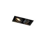 Inbouwspot zwart GU10 draai- en kantelbaar trimless 2-lichts, Nieuw, Overige materialen, Modern