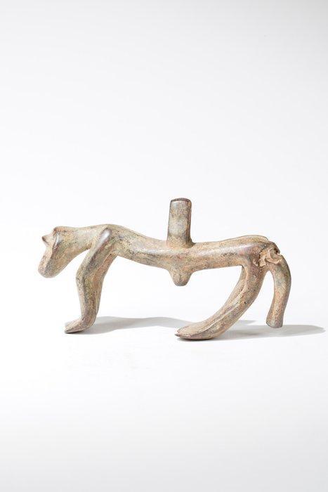 Een bronzen beeldhouwwerk - Senufo - Ivoorkust (Zonder, Antiek en Kunst, Kunst | Niet-Westerse kunst