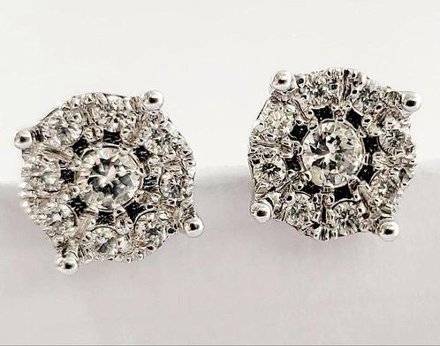 Oorbellen - 18 karaat Witgoud - 1.20ct. tw. Diamant, Sieraden, Tassen en Uiterlijk, Oorbellen