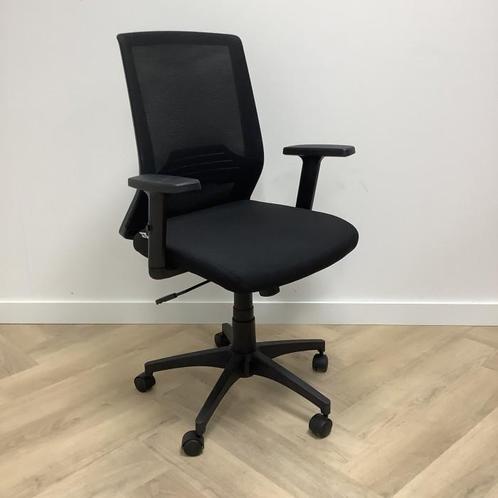 Tweedehands verstelbaar bureaustoel , zwart, Huis en Inrichting, Bureaustoelen, Bureaustoel, Zwart, Gebruikt, Ergonomisch, Ophalen of Verzenden