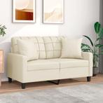 vidaXL Tweezitsbank met sierkussens 120 cm kunstleer, Huis en Inrichting, Verzenden, Leer, Minder dan 150 cm, Nieuw