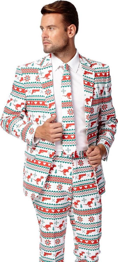 OppoSuits Gangstaclaus  - Wit - Kerst - Maat 54, Kinderen en Baby's, Speelgoed | Overig, Verzenden