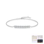 Zilveren armband met moissanite, Sieraden, Tassen en Uiterlijk, Armbanden, Ophalen of Verzenden, Nieuw, Zilver, Zilver