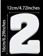 Siliconenmal 16 cm Cijfer 2 voor Epoxy Resin, Hobby en Vrije tijd, Nieuw, Ophalen of Verzenden