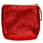 Portemonneetje rits glitters rood - 9x10cm NIEUW, Ophalen of Verzenden, Nieuw, Rood