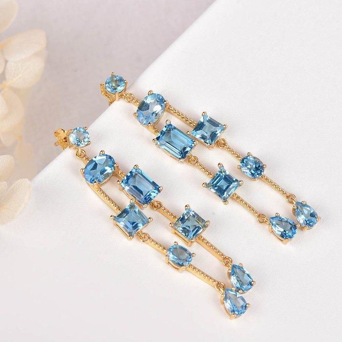 Zonder Minimumprijs - Oorbellen Zilver - Topaz -, Sieraden, Tassen en Uiterlijk, Oorbellen