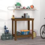 vidaXL Werkbank 80x50x80 cm massief grenenhout honingbruin, Doe-het-zelf en Verbouw, Werkbanken, Verzenden, Nieuw