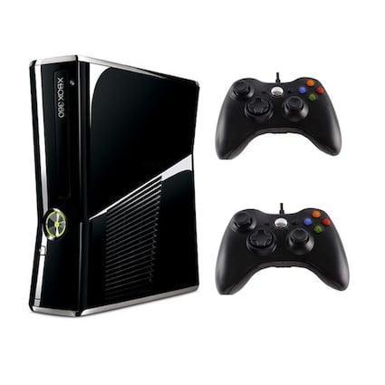 Xbox 360 Slim 4GB + 2 Nieuwe Controllers (Third Party), Spelcomputers en Games, Spelcomputers | Xbox 360, Nieuw, Ophalen of Verzenden