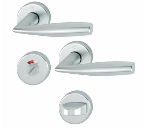 Hoppe deurklink Vitoria met WC-sluiting aluminium, Doe-het-zelf en Verbouw, Hang- en Sluitwerk, Verzenden