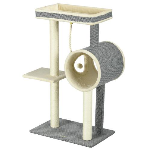 Kattenpaal - DeluxePets - Kattenhol - Ligplanken - Grijs, Dieren en Toebehoren, Katten-accessoires, Nieuw, Ophalen of Verzenden