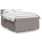 vidaXL Boxspring met matras stof taupe 140x200 cm, Huis en Inrichting, Slaapkamer | Bedden, Verzenden, 140 cm, 200 cm, Stof