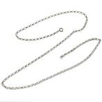 Zilveren lange jasseron ketting | 67 cm (835), Sieraden, Tassen en Uiterlijk, Kettingen, Gebruikt, Ophalen of Verzenden, Zilver